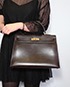 Kelly 35cm Veau Box Leather in Ebene, other view